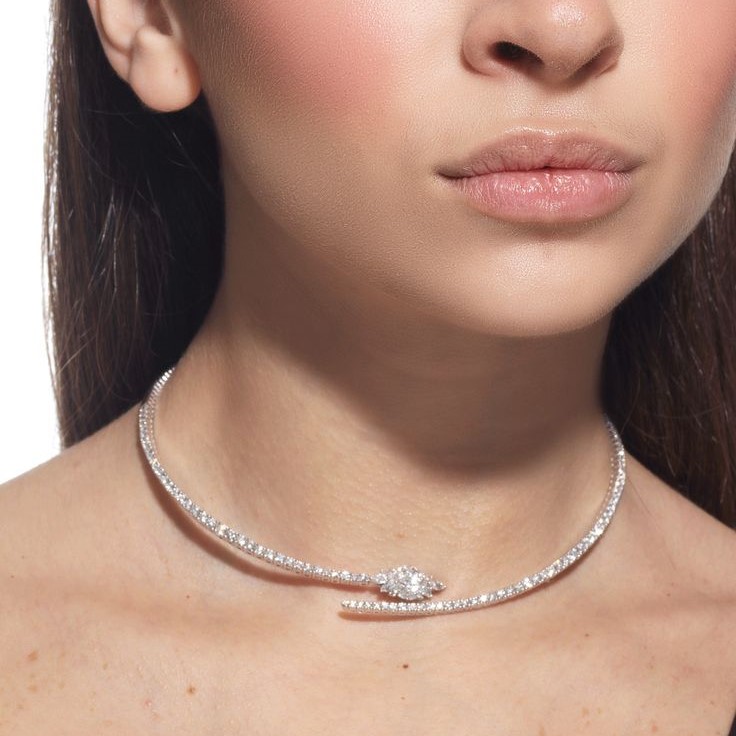 diamond choker necklace