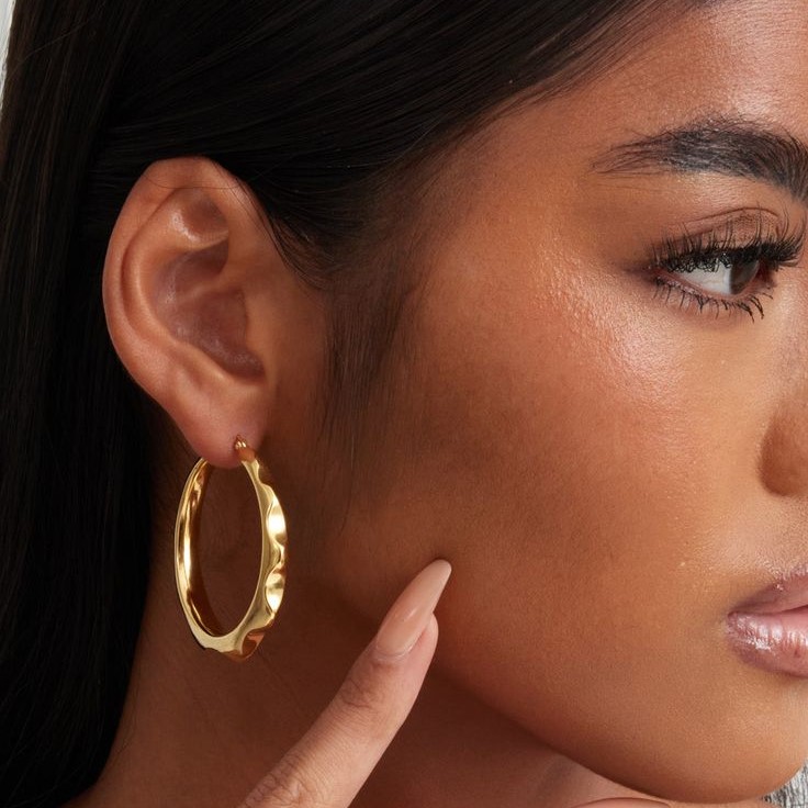 gold hoop earrings